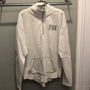 PINK QUARTER ZIP: SIZE MEDIUM